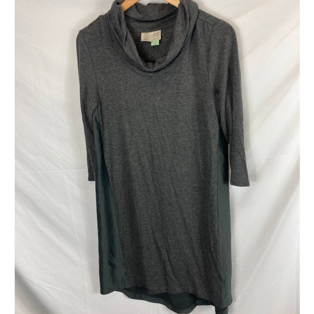 Anthropologie Saturday Sunday Cowl Neck Satin Back Dress Size Medium
